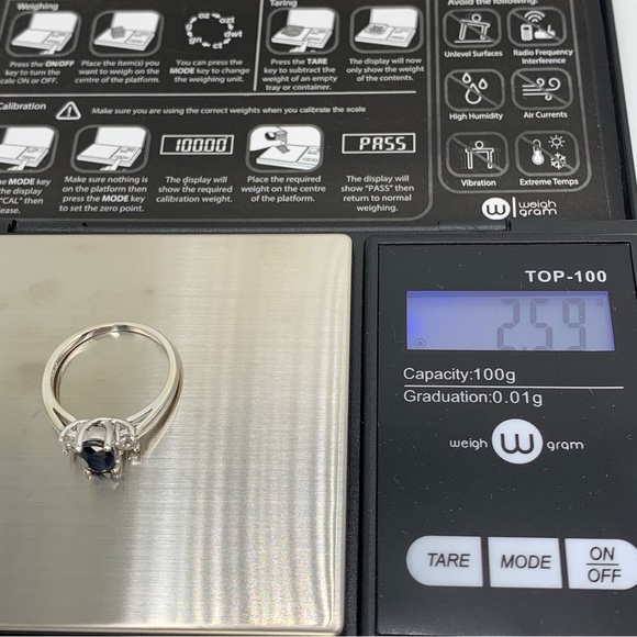 14K Sapphire and Diamond Ring - Picture 6 of 10